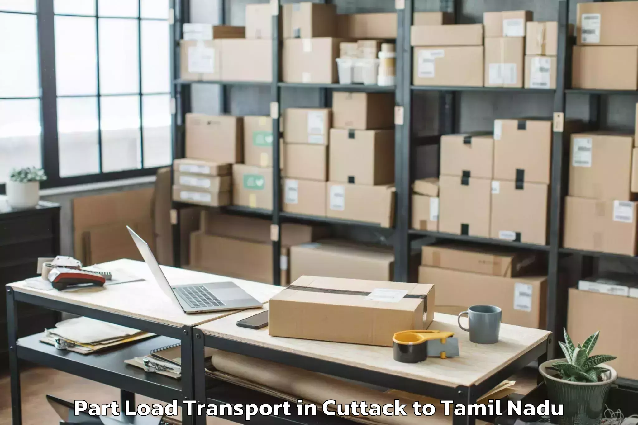 Quality Cuttack to Chinnasekkadu Part Load Transport